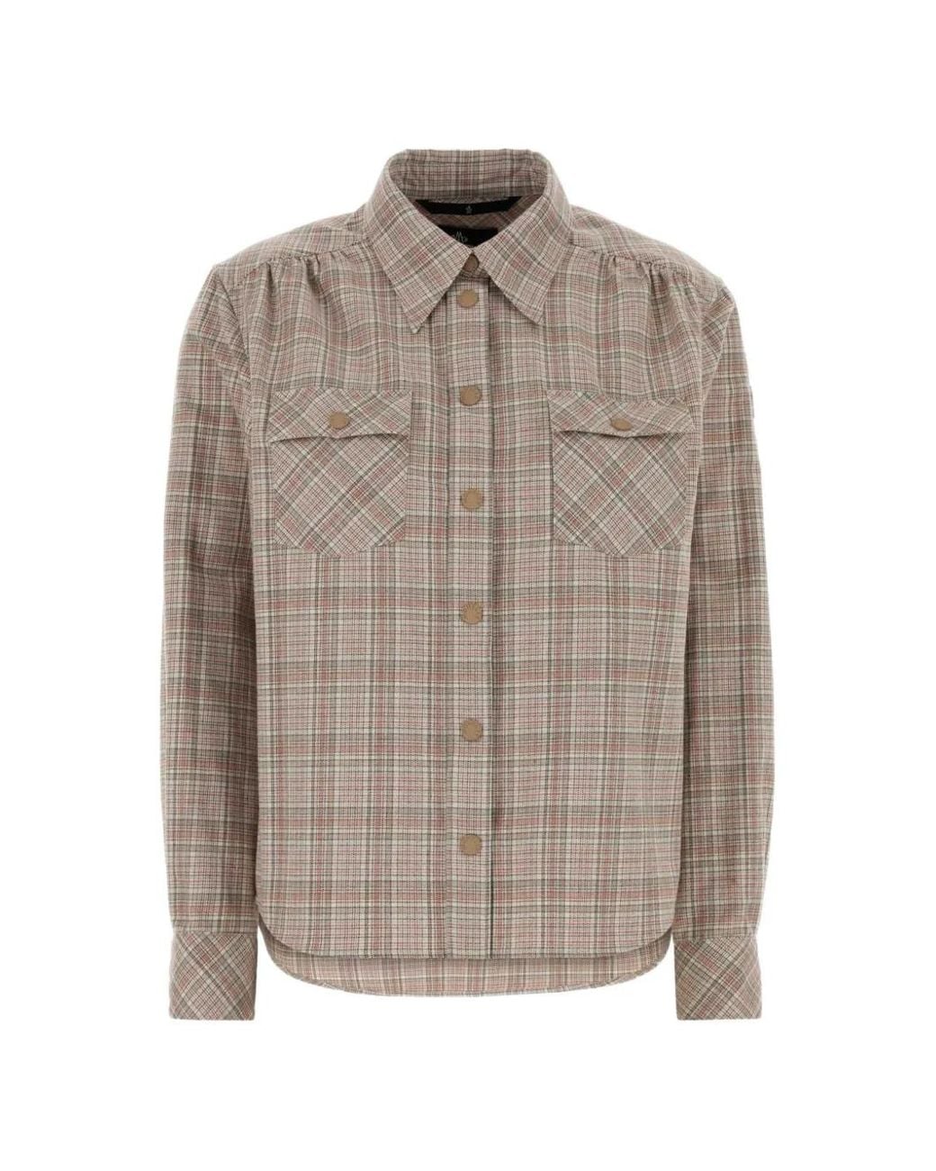 Moncler Gray Check Flannel Shirt