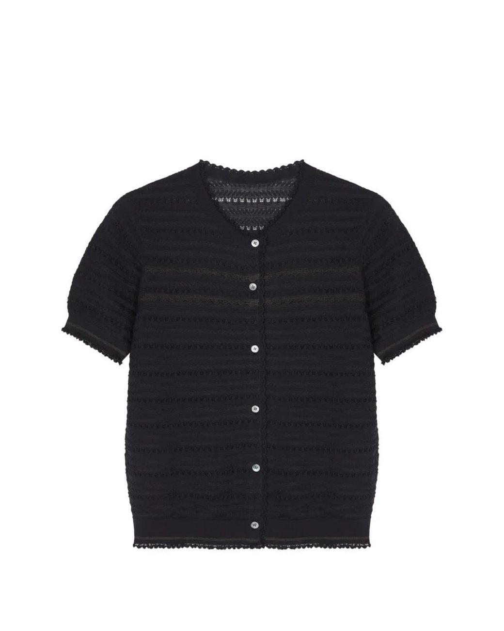JNBY Black Short-Sleeved Blouse