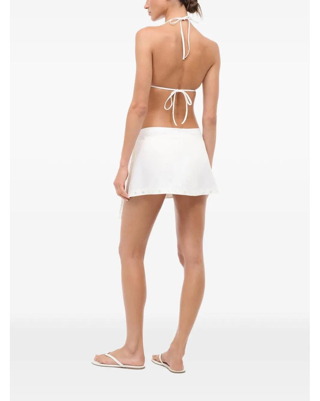 Staud Zandra Mini-Rok in het White