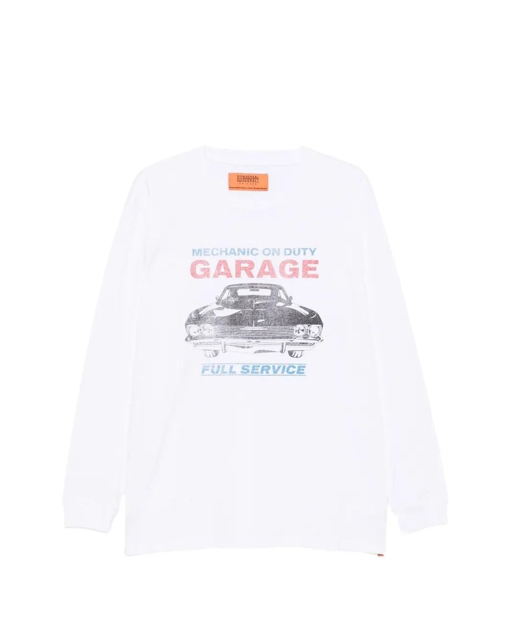 Universal Overall White Graphic-Print Long-Sleeve T-Shirt for men