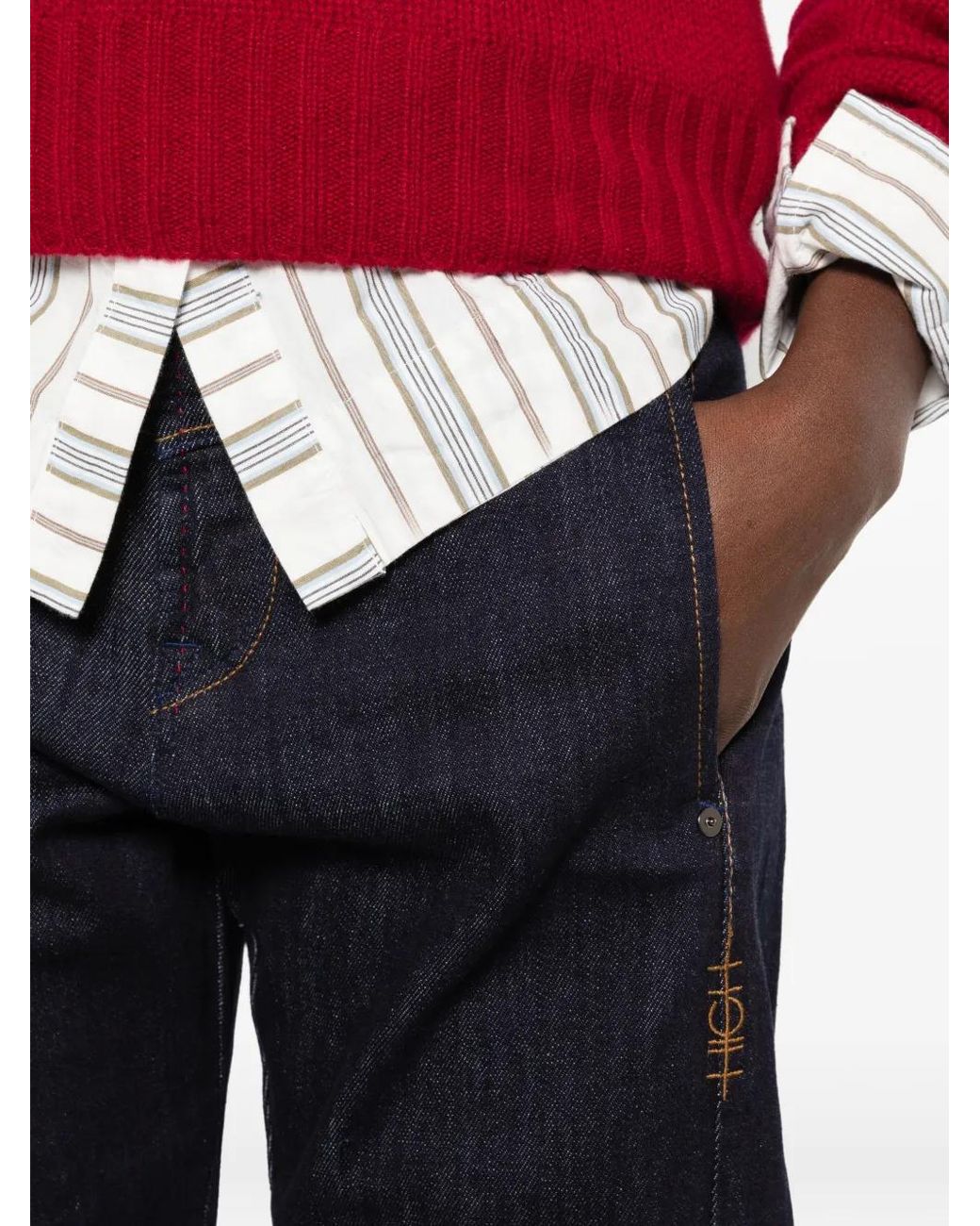 High Blue Wide-Leg Jeans