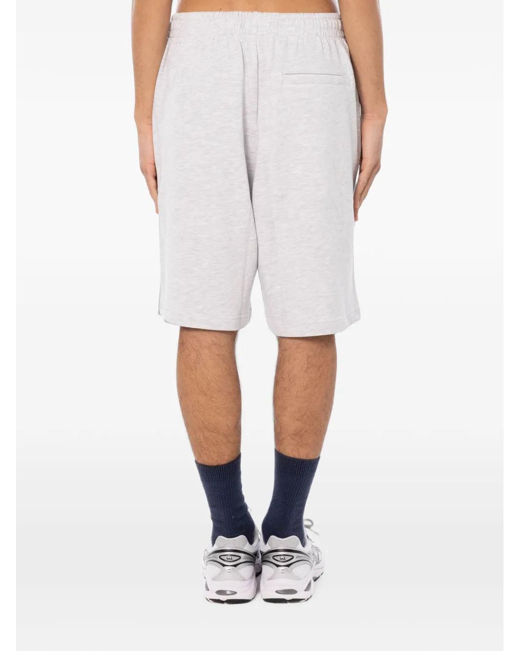 New Amsterdam White Short En Coton Flow À Logo Brodé for men