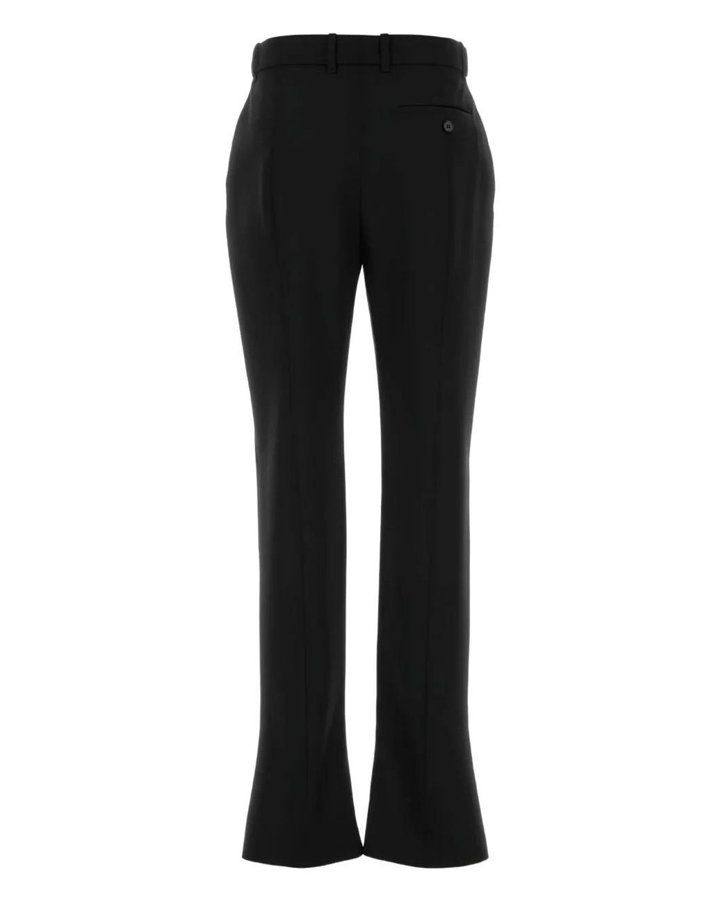 McQueen Black Wool Flared Trousers