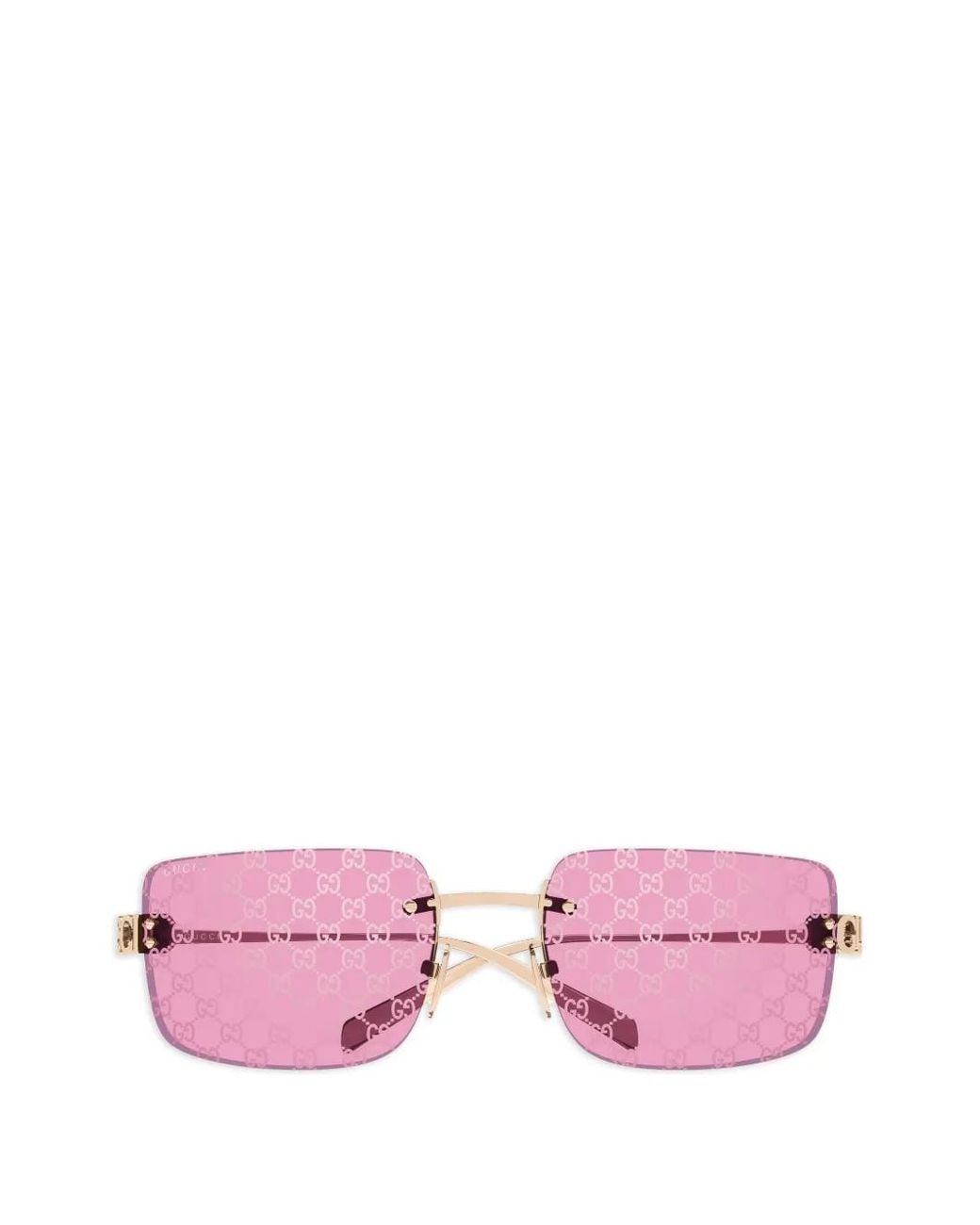 Gucci Pink Rimless Sunglasses