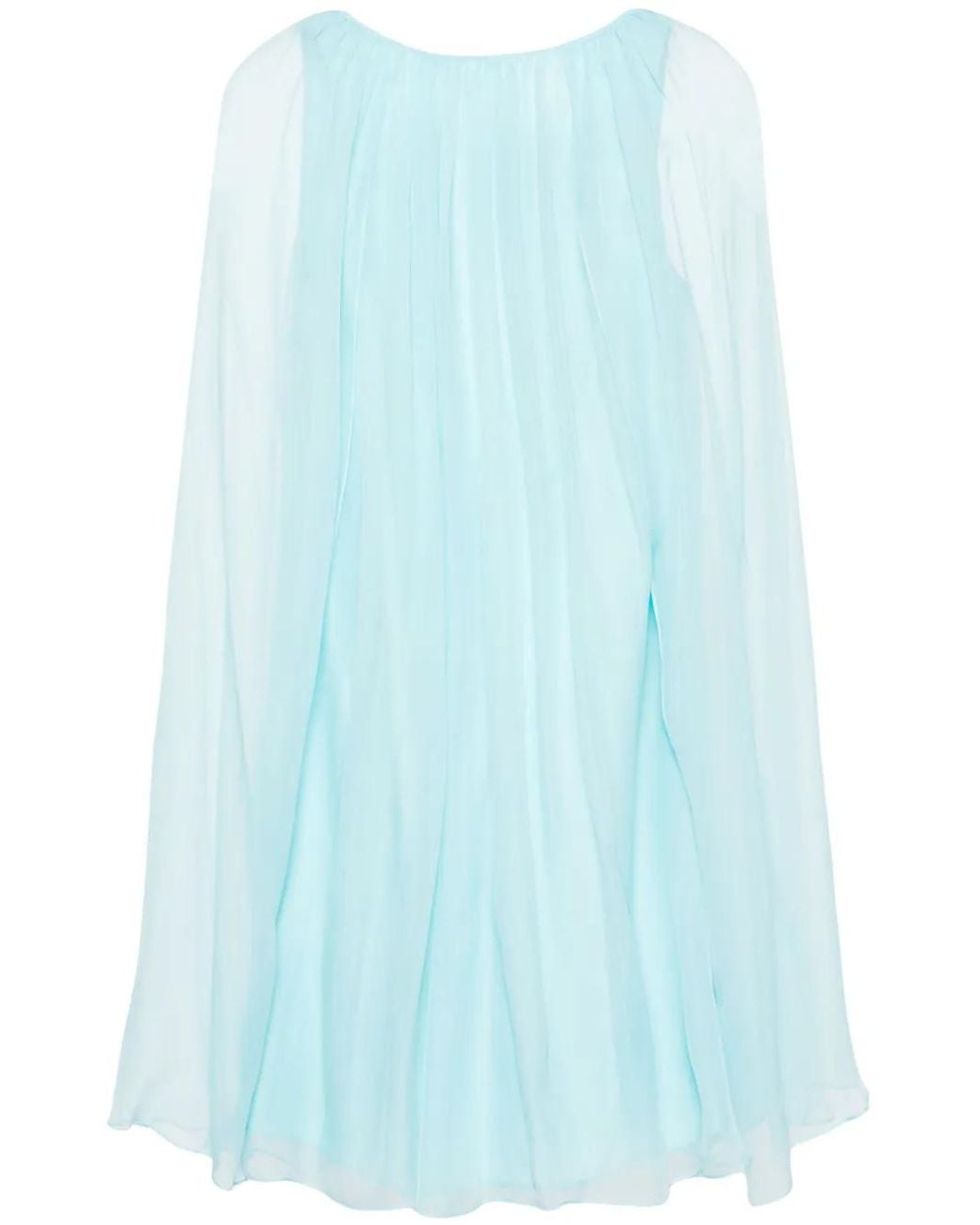 Max Mara Blue Silk Midi Dress