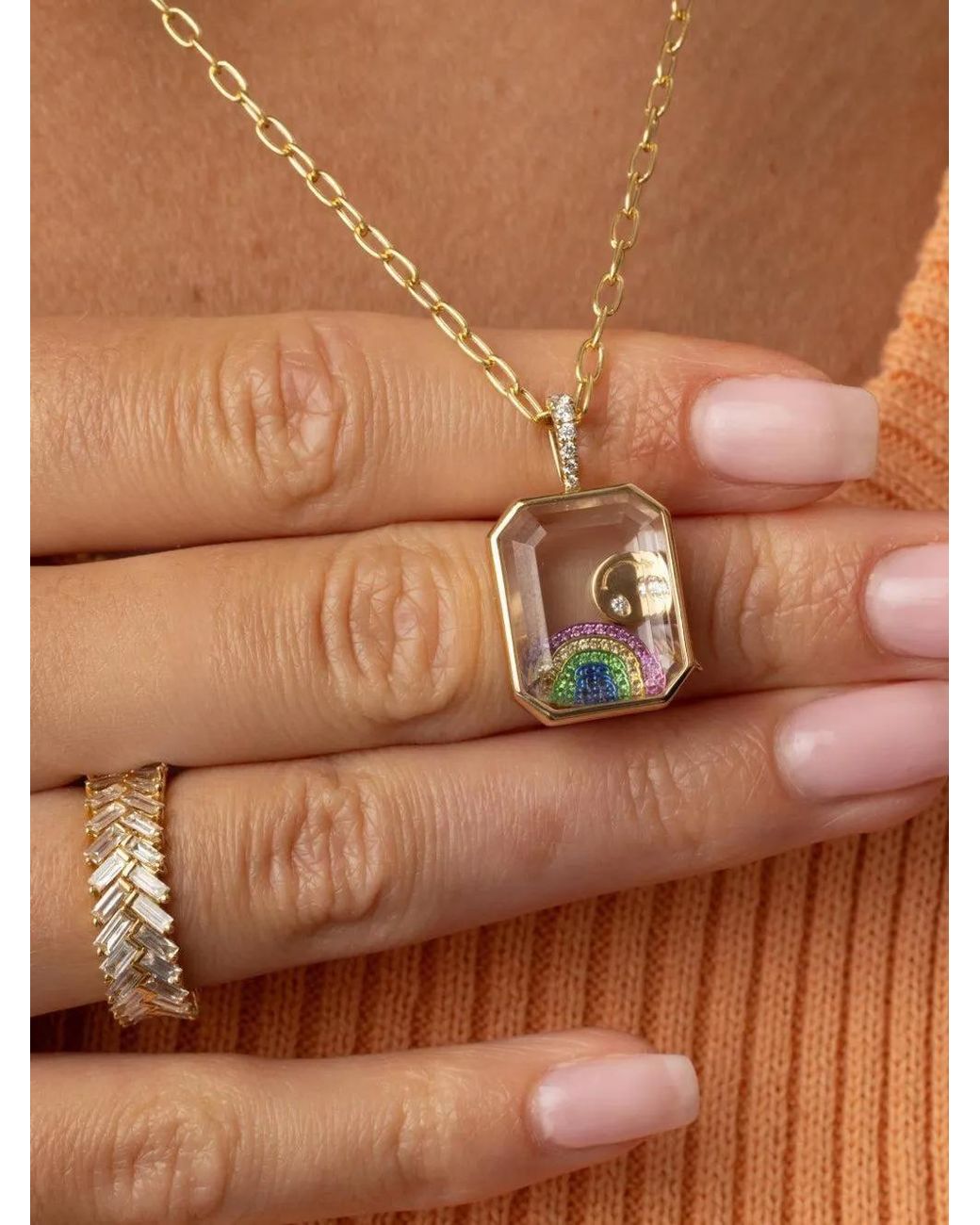 Loquet London Red Multi-Stone Charm