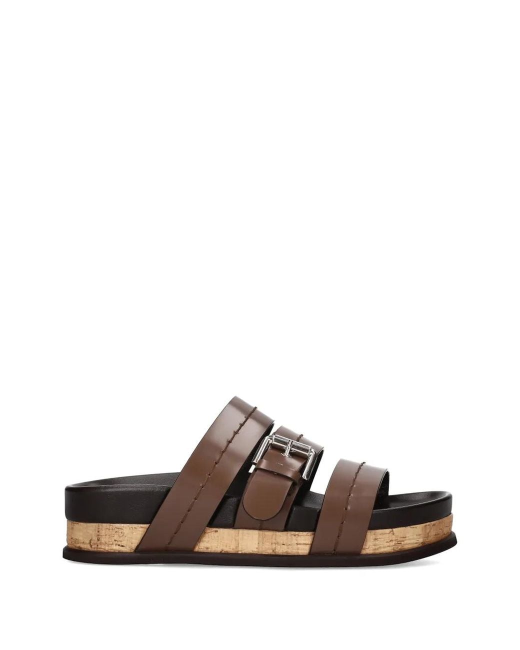 Premiata Brown Sandales En Cuir À Boucles