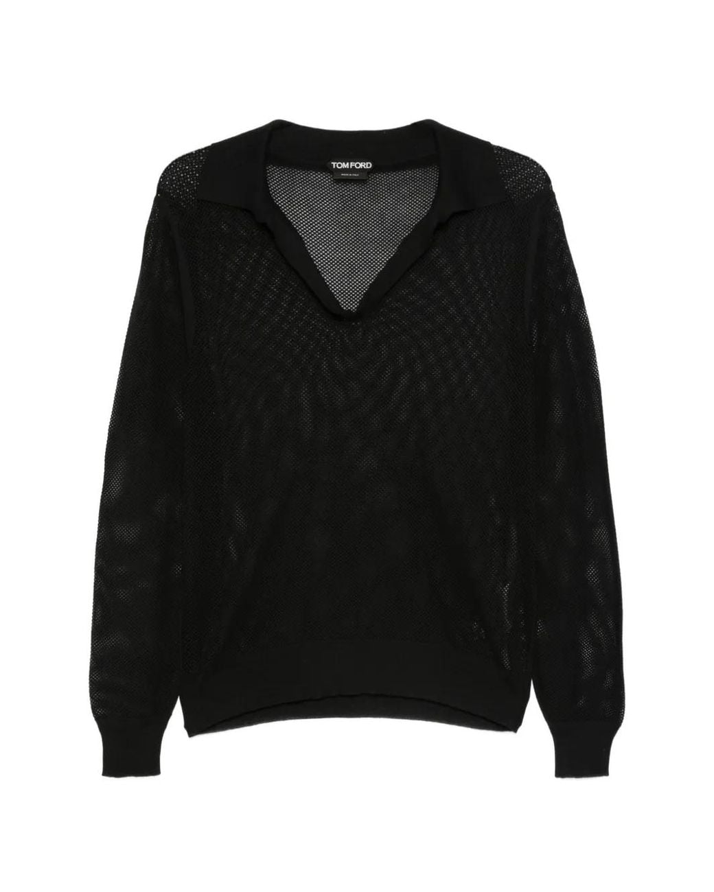 Tom Ford Black V-Neck Sweater for men