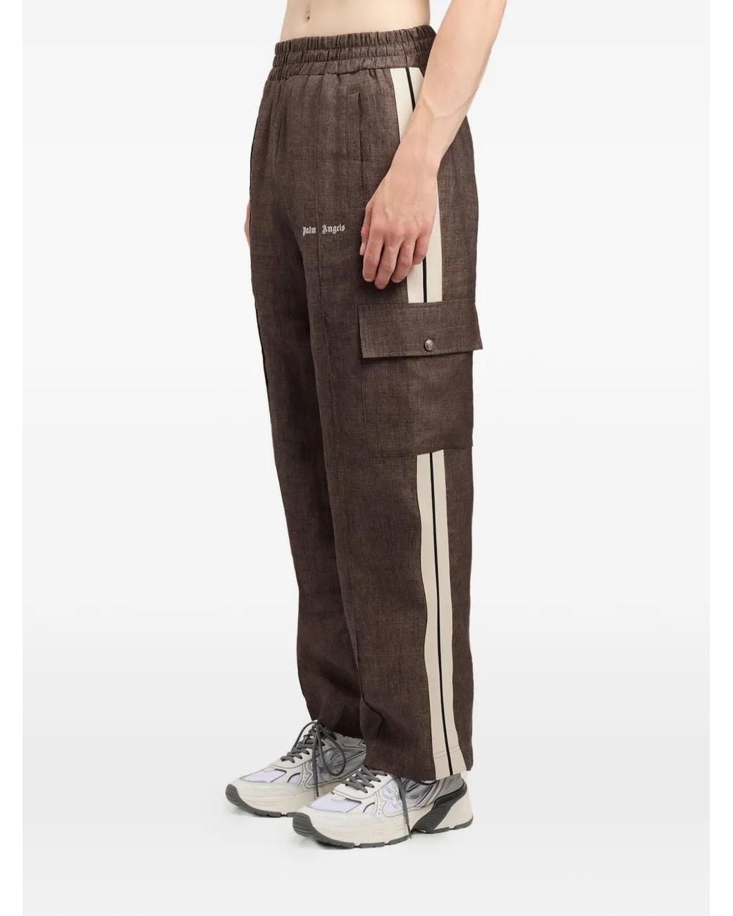 Palm Angels Brown Classic Logo Track Trousers for men