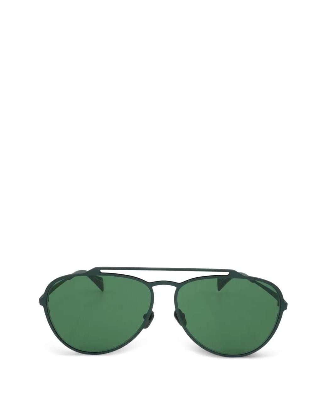 Discord Yohji Yamamoto Green Pilot-Frame Sunglasses for men