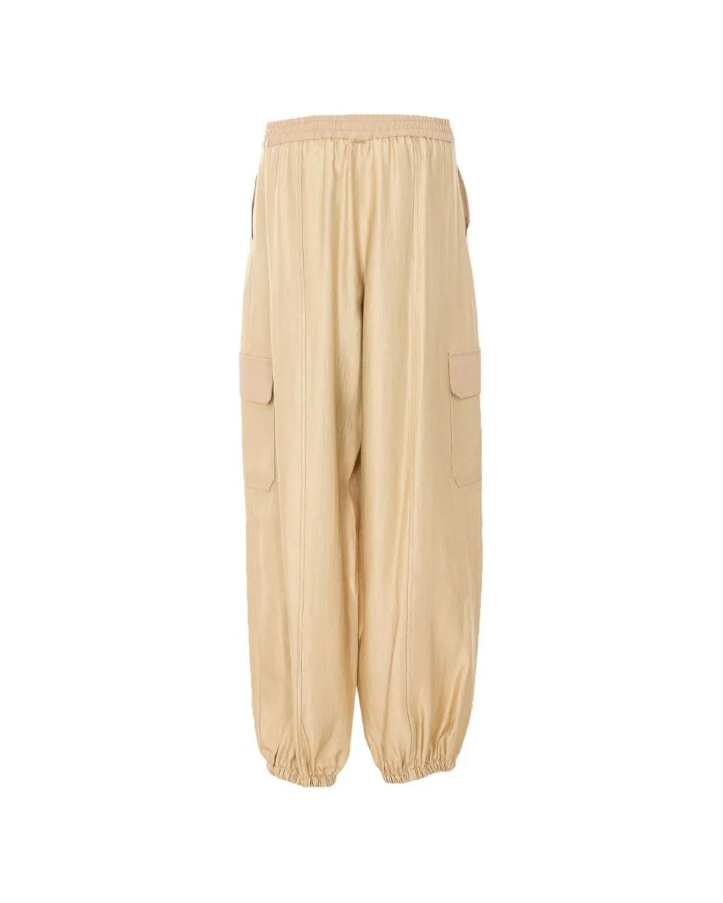 Twinset Natural Pantalon Cargo À Chevilles Resserrées