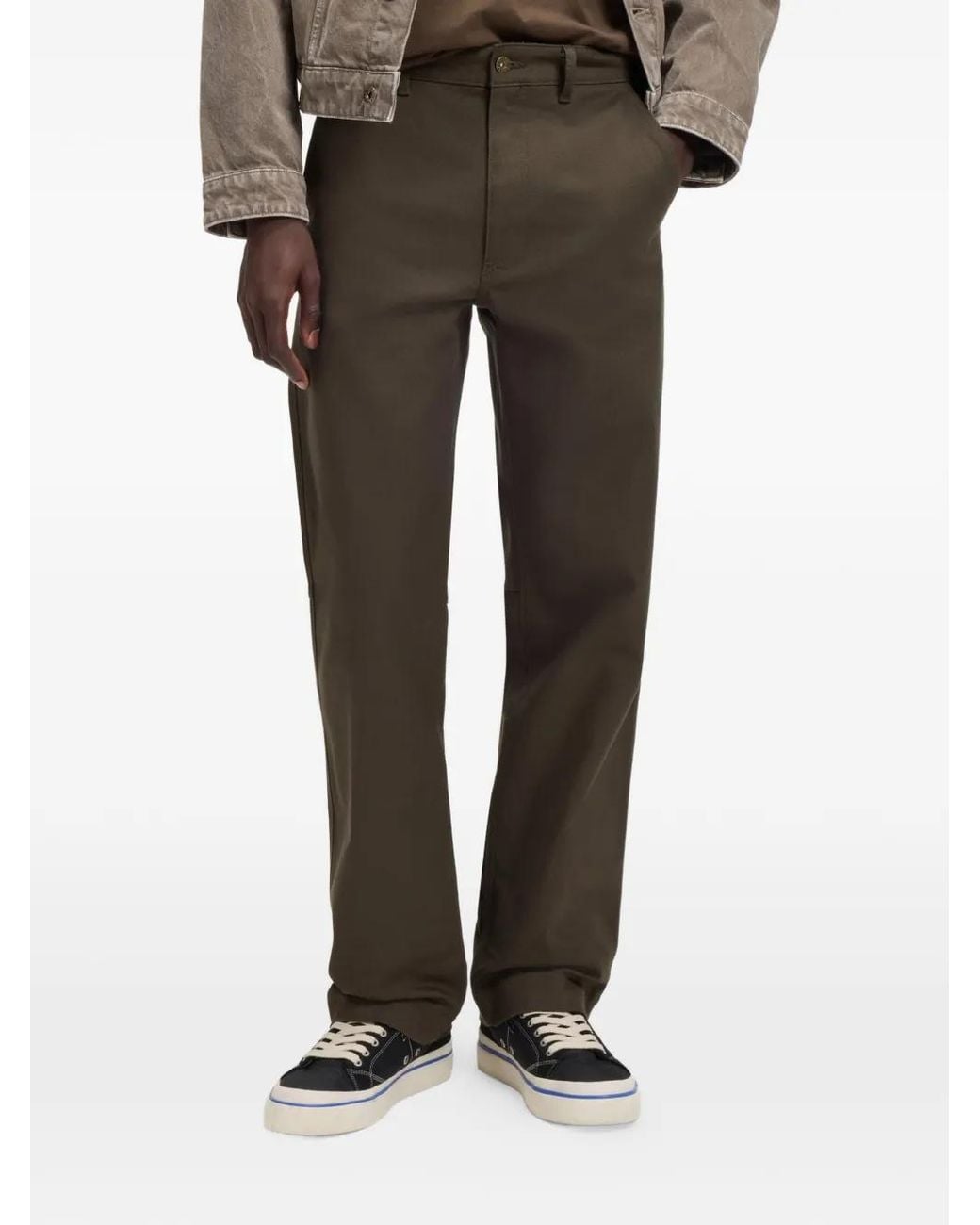 HUGO Gray Back-Patch Trousers for men