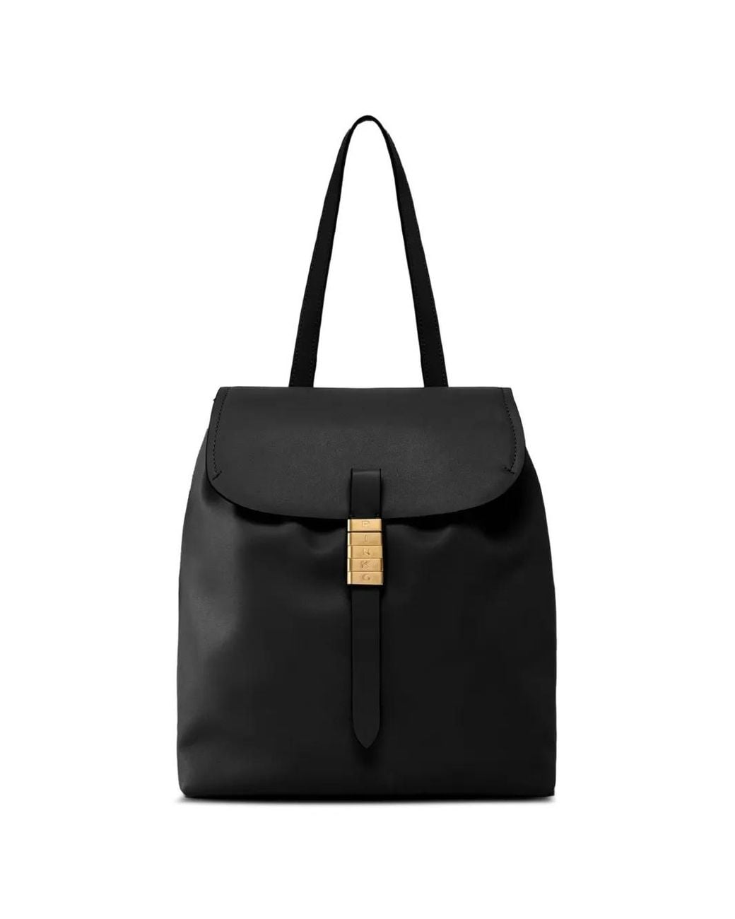 Pinko Black Medium Saddle Leather Backpack