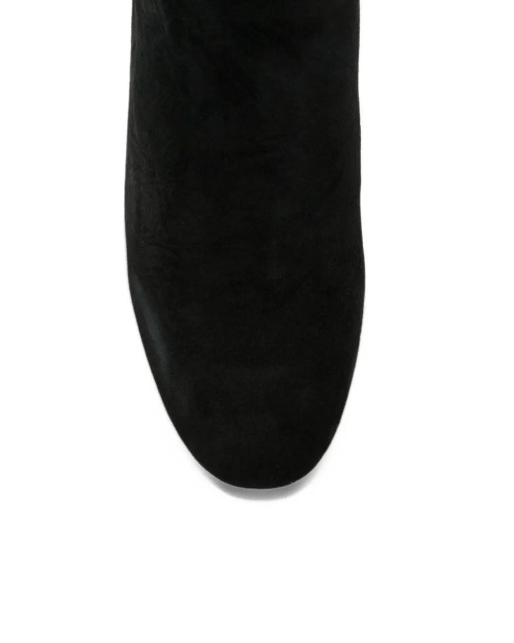 Alma En Pena. Black Suede-Finish Block-Heel Ankle Boots