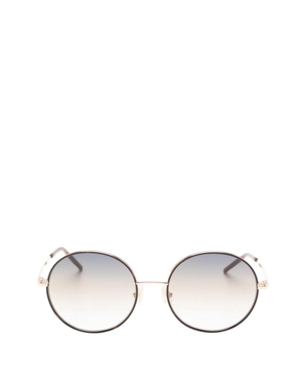 Boss White Round-Frame Sunglasses