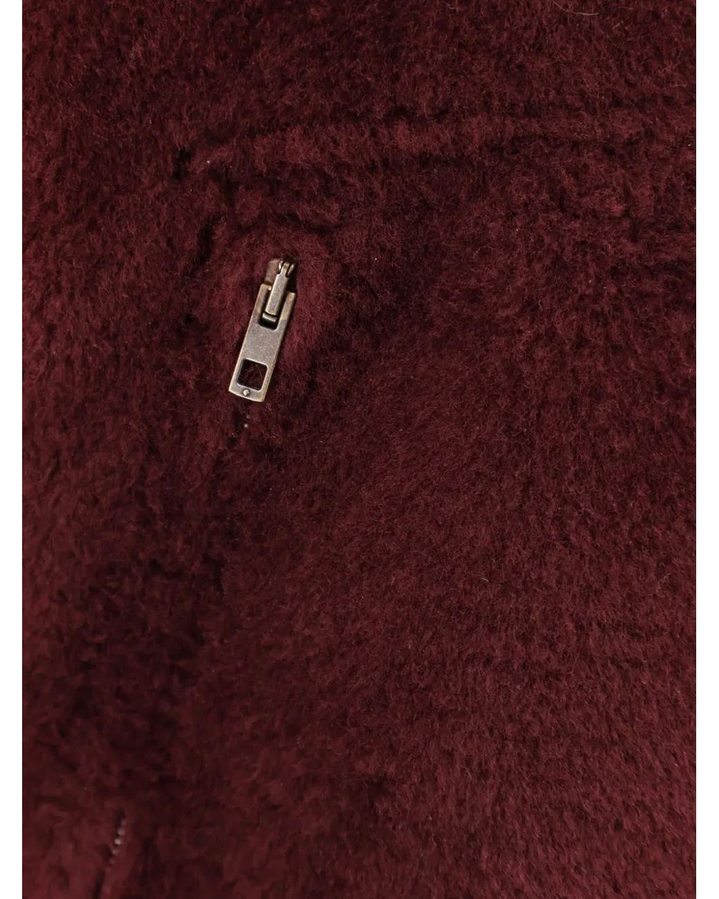 Salvatore Santoro Red Reversible Shearling Hooded Zip Jacket for men