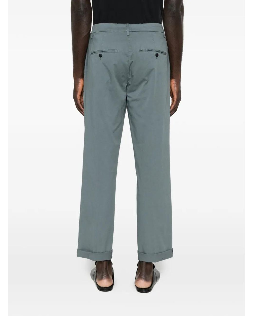 Pantalones Con Tobillos Ajustados Dondup de hombre de color Gray