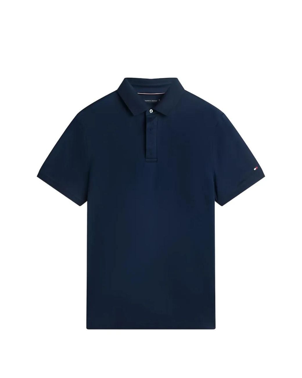 Tommy Hilfiger Blue Hidden-Placket Polo Shirt for men