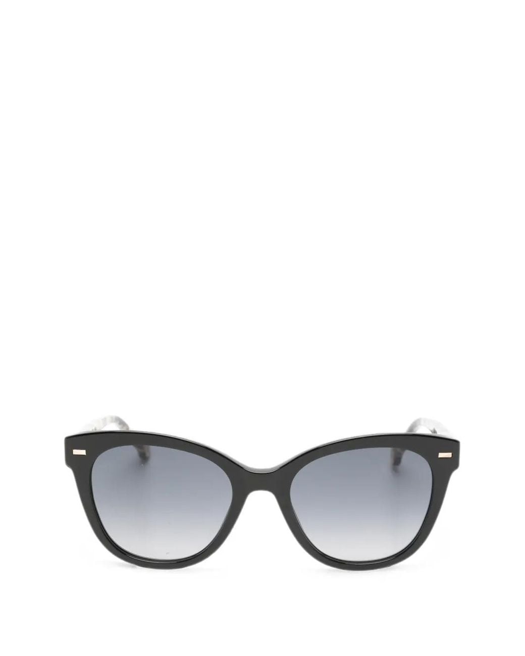 Carolina Herrera Gray Round-Frame Tortoiseshell-Effect Sunglasses