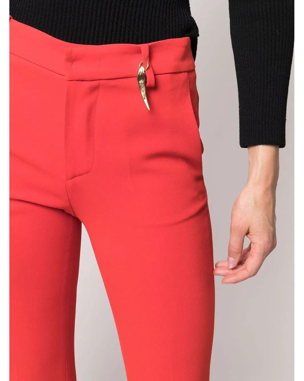 Roberto Cavalli Tiger Tooth-Detailed Flared Trousers