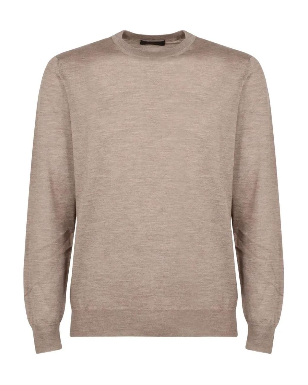 Slowear Brown Crew-Neck Cotton Sweater for men
