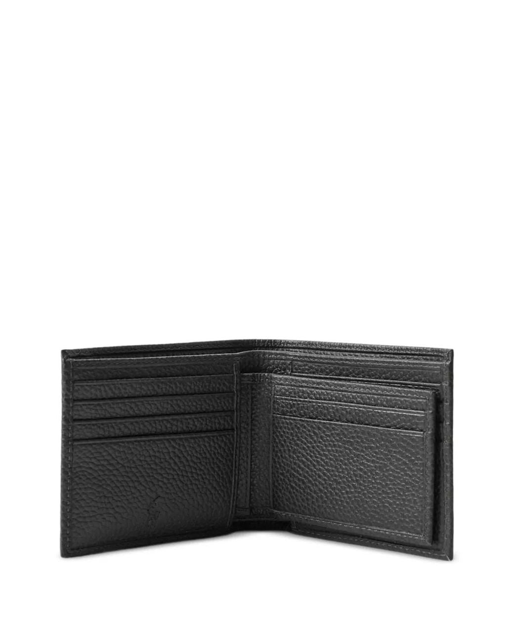 Polo Ralph Lauren Black Pebble Leather Wallet for men