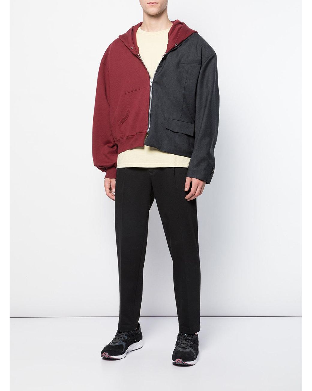 Gosha Rubchinskiy Half Hoodie Jacket in Black for Men | Lyst Gosha Rubchinskiy Half Hoodie Jacket in Black for Men | Lyst