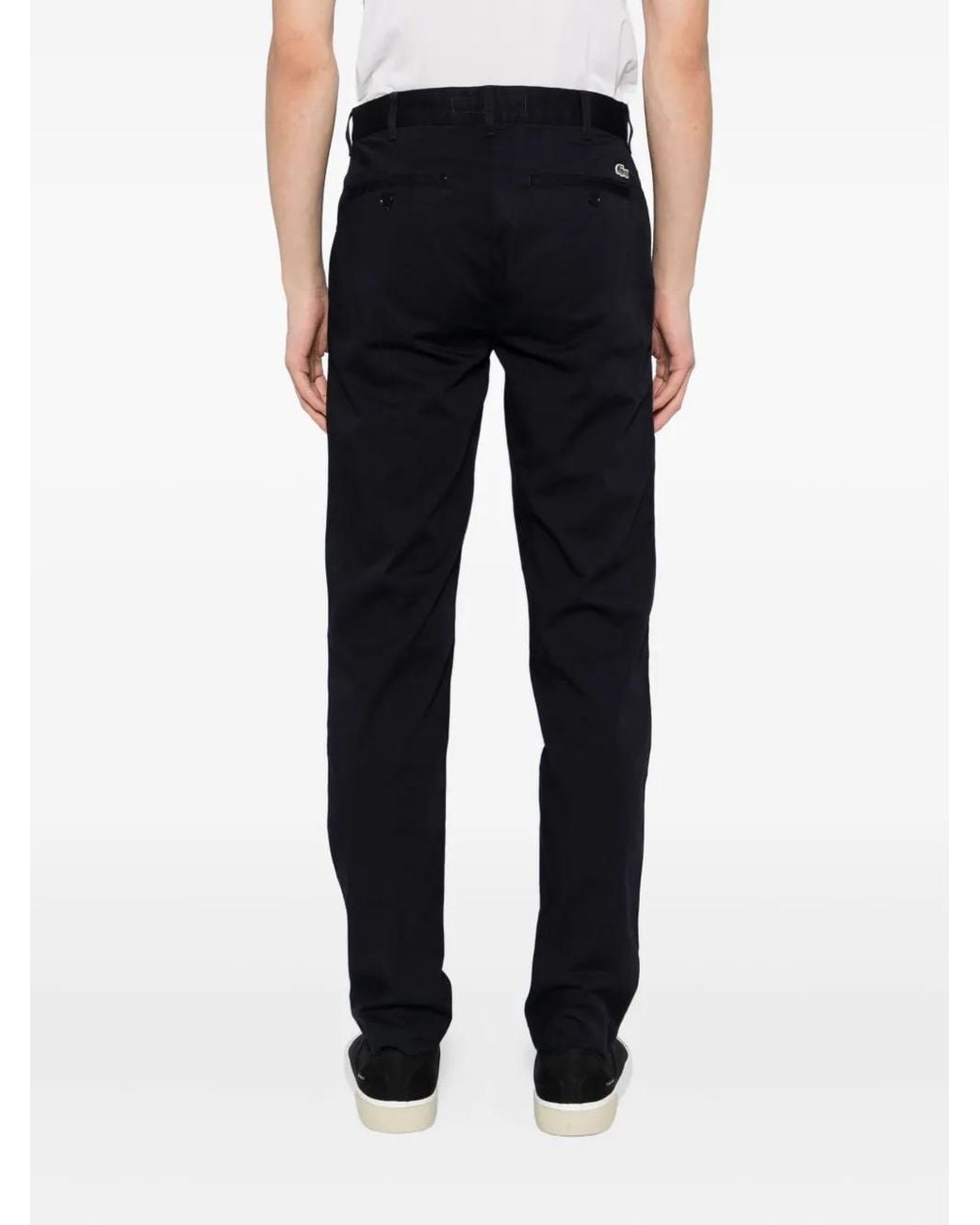 Lacoste Blue Cotton-Blended Trousers for men