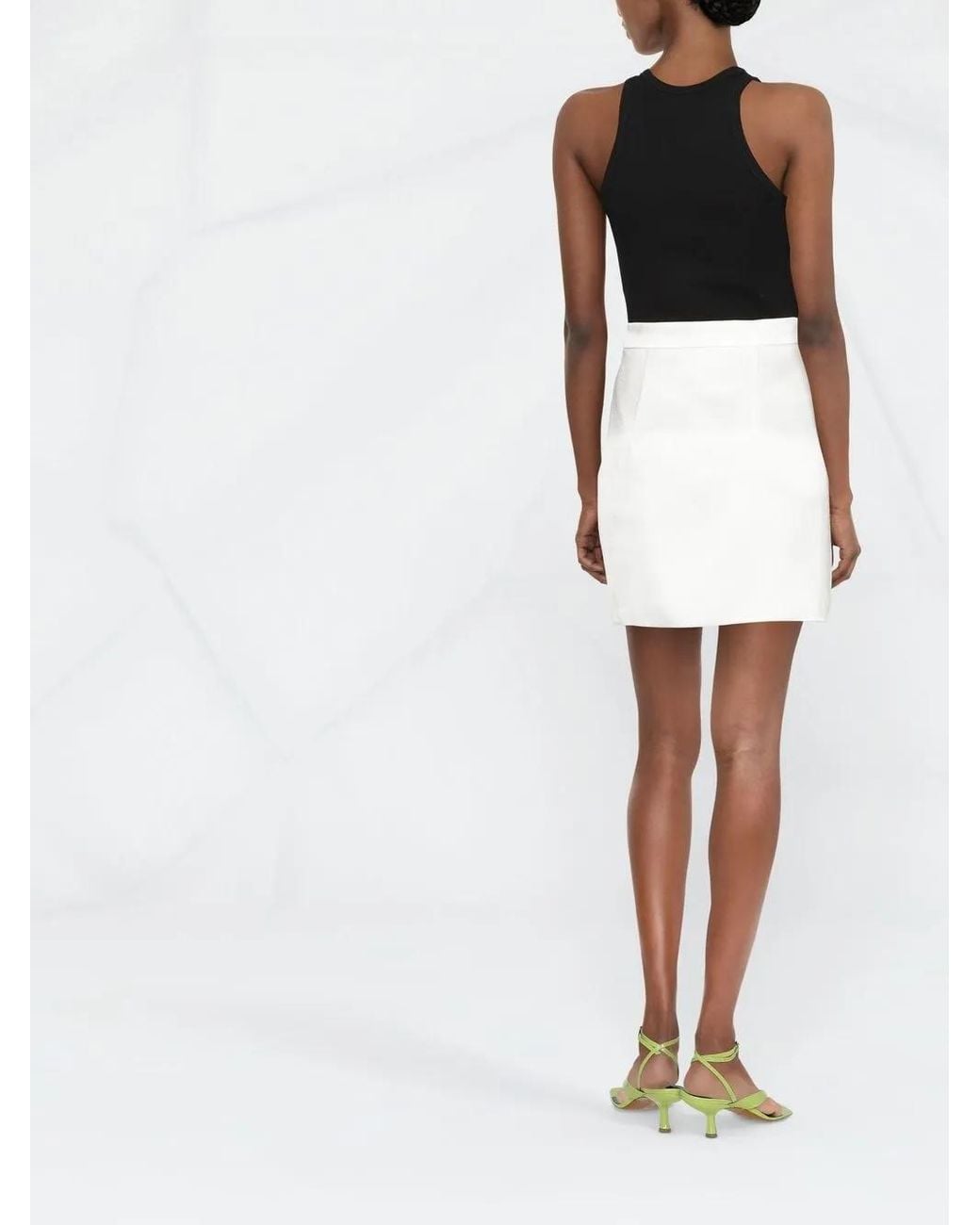 V:PM ATELIER Uitgesneden Mini-Rok in het White