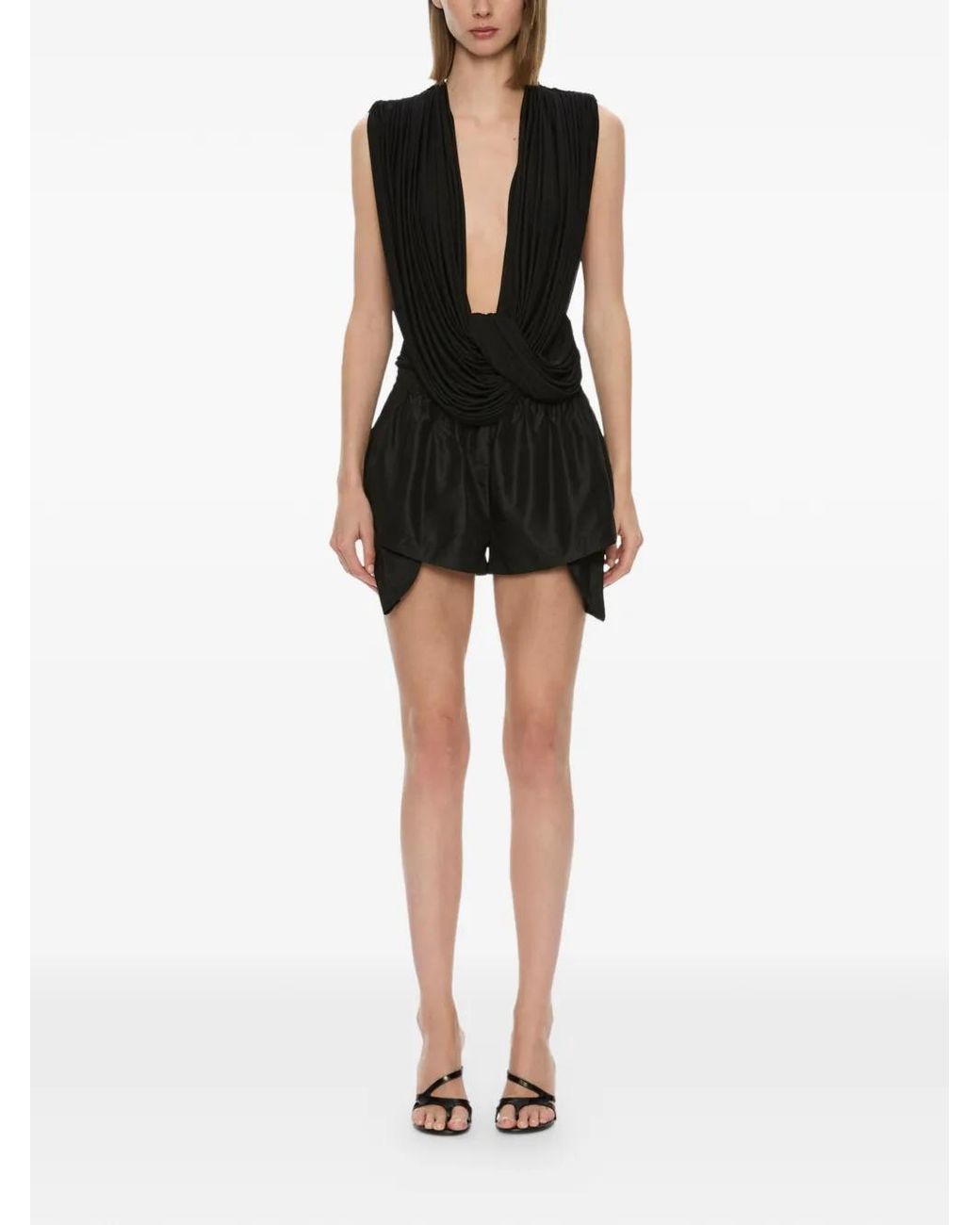 Christopher Esber Black Drape Ripple Top