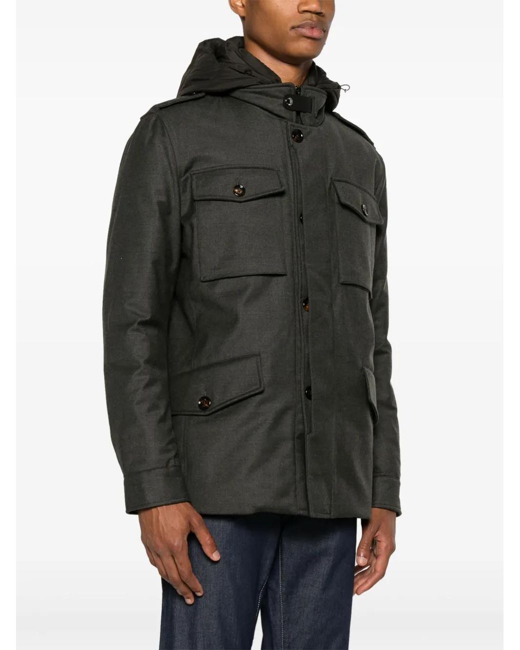 Moorer Black Isac Padded Jacket for men