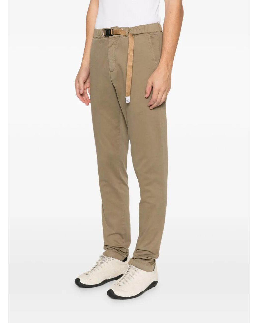 Sand Men White Sand Robert Belted Trousers in Natural for Men | Lyst
