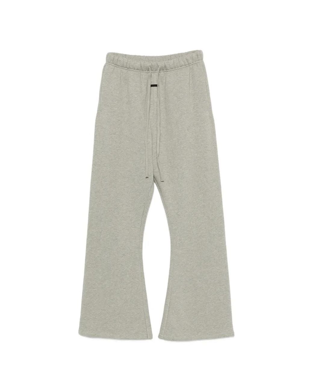 Fear Of God Gray Essentials Drawstring-Waist Flared Cotton Track Pants