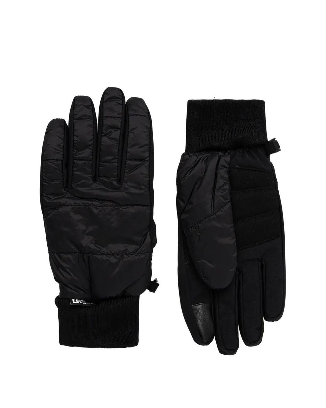 Jack Wolfskin Black Gants Matelassés Coupe-Vent