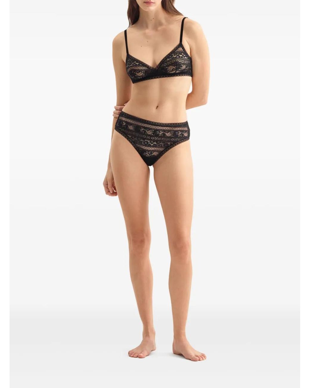Eres Black Intriguée Lace Triangle Bra