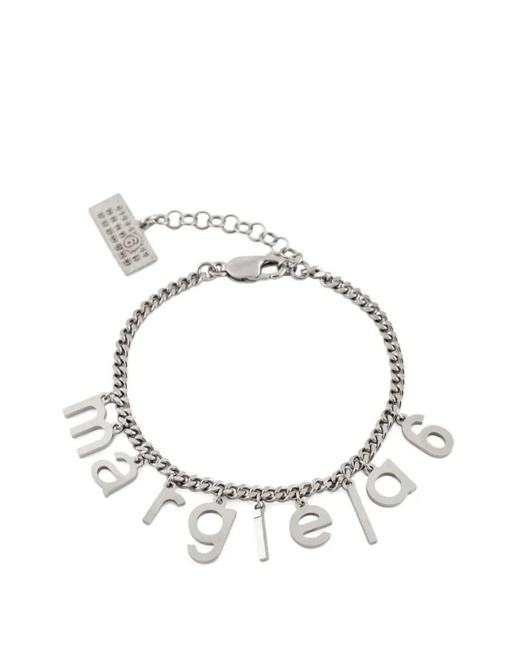 MM6 by Maison Margiela Metallic Logo-Pendant Bracelet