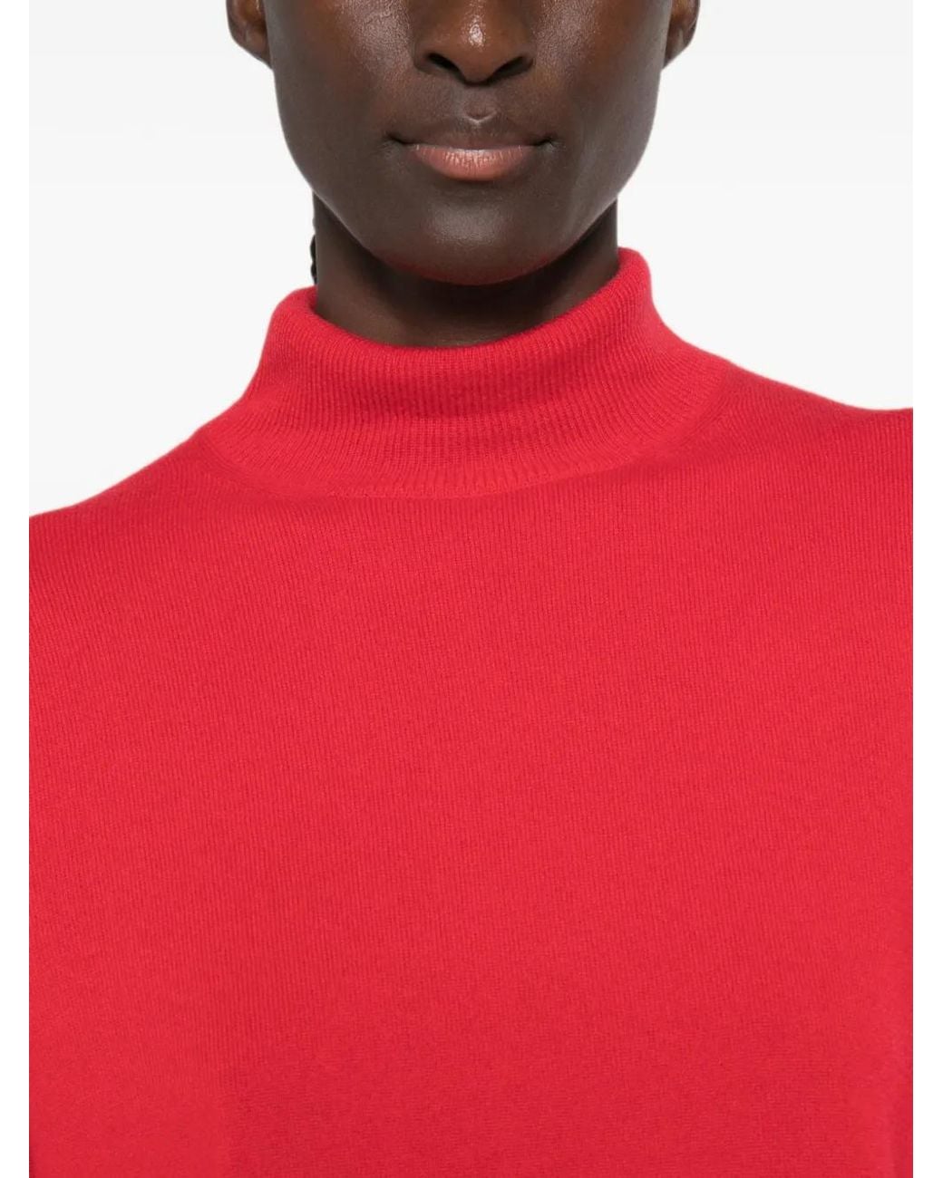 Malo Red High-Neck Sweater