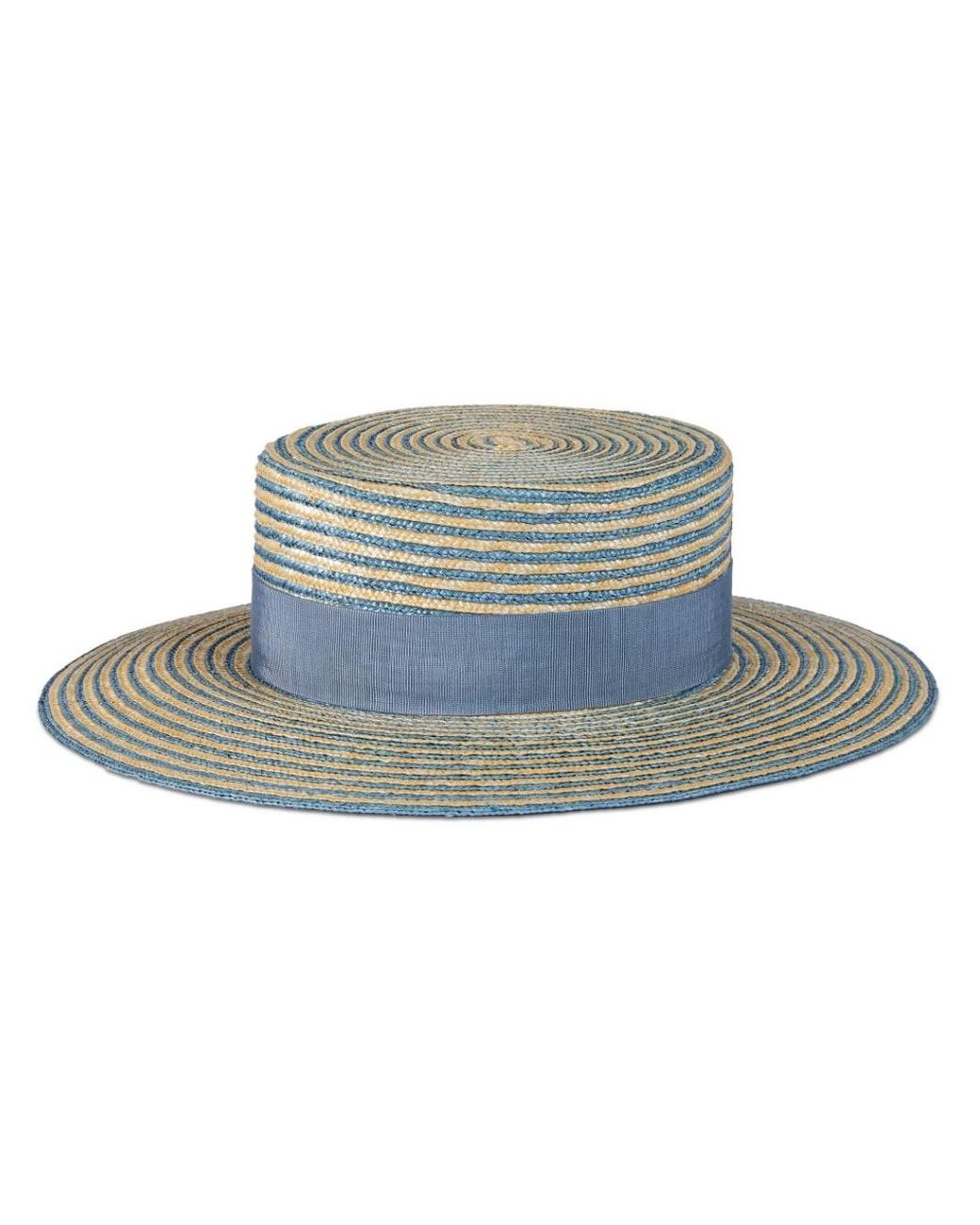 Gucci Stripe Straw Boater Hat in Blue for Men Lyst UK