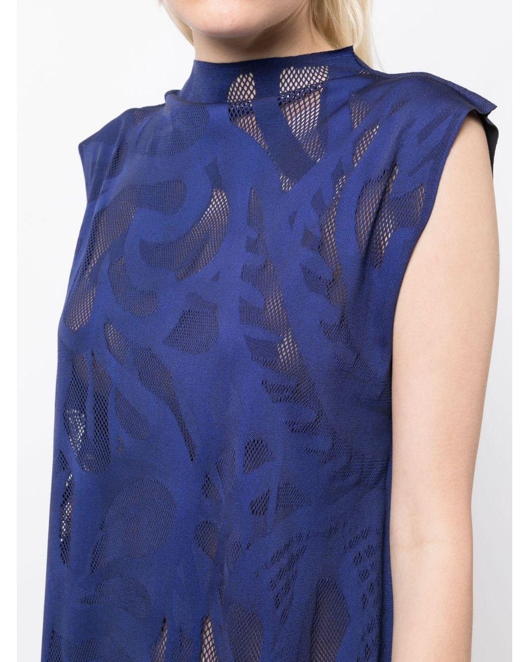 Pleats Please Issey Miyake A-poc Bloom Tunic Dress in Blue | Lyst