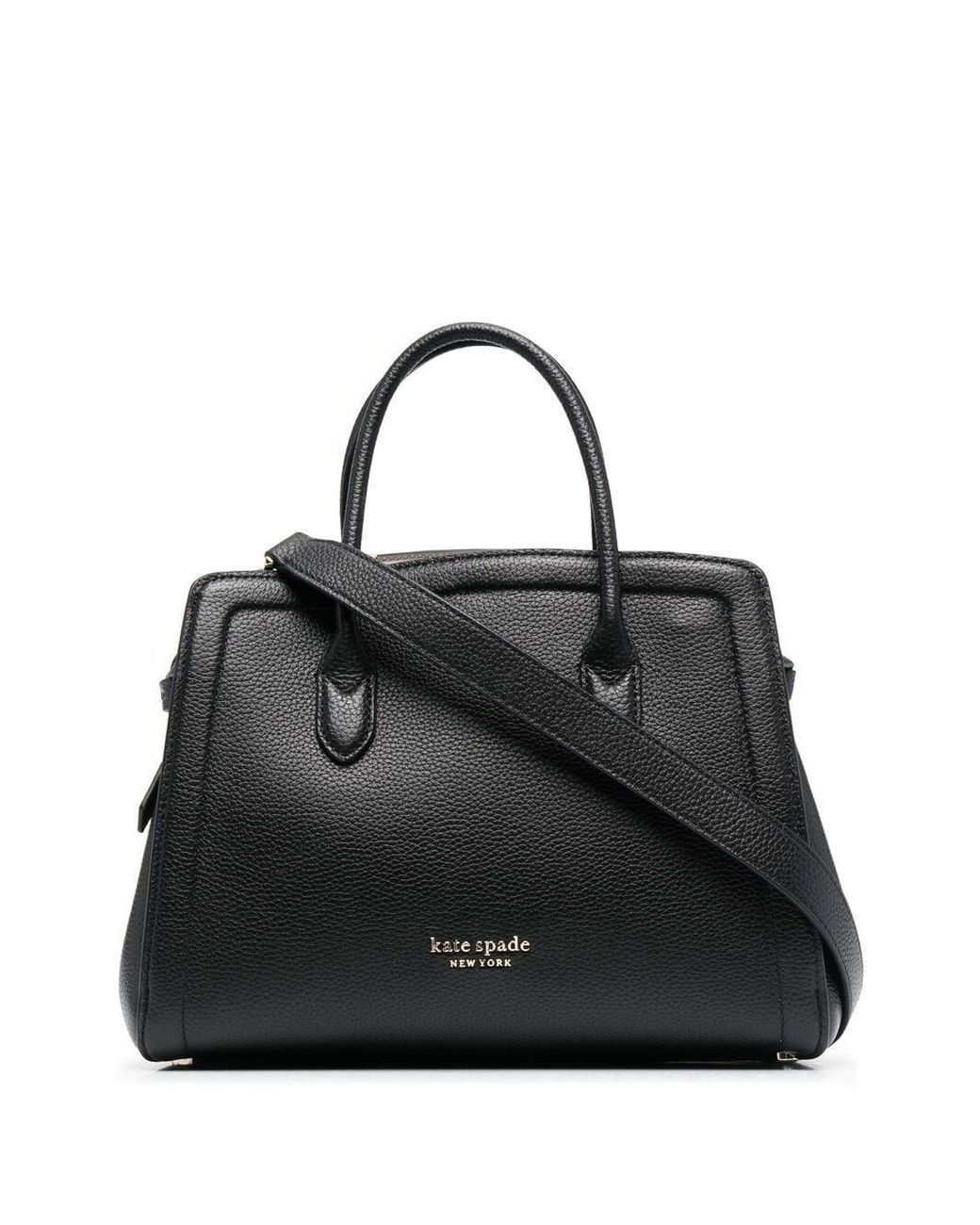 Kate Spade Knott Leather Tote Bag in Black - Lyst