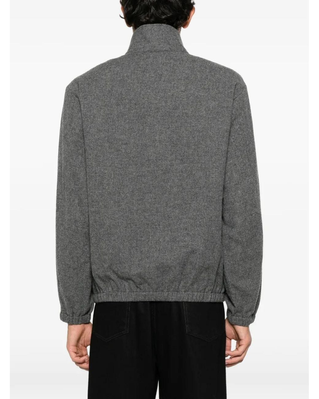 Ssstein Gray Half-Zip Elasticated Sweatshirt for men