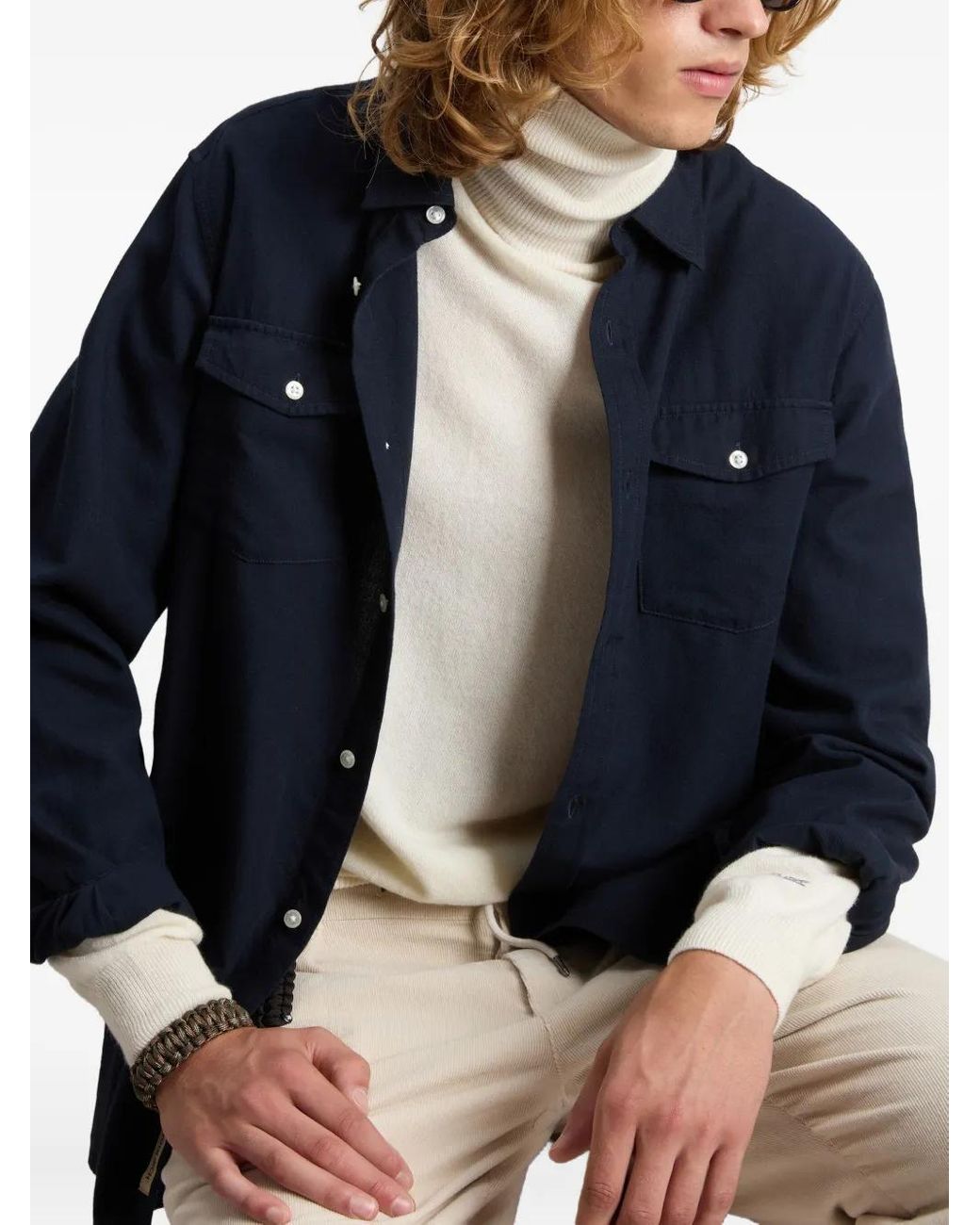 Woolrich Flannel Duncan Overhemd in het Blue voor heren