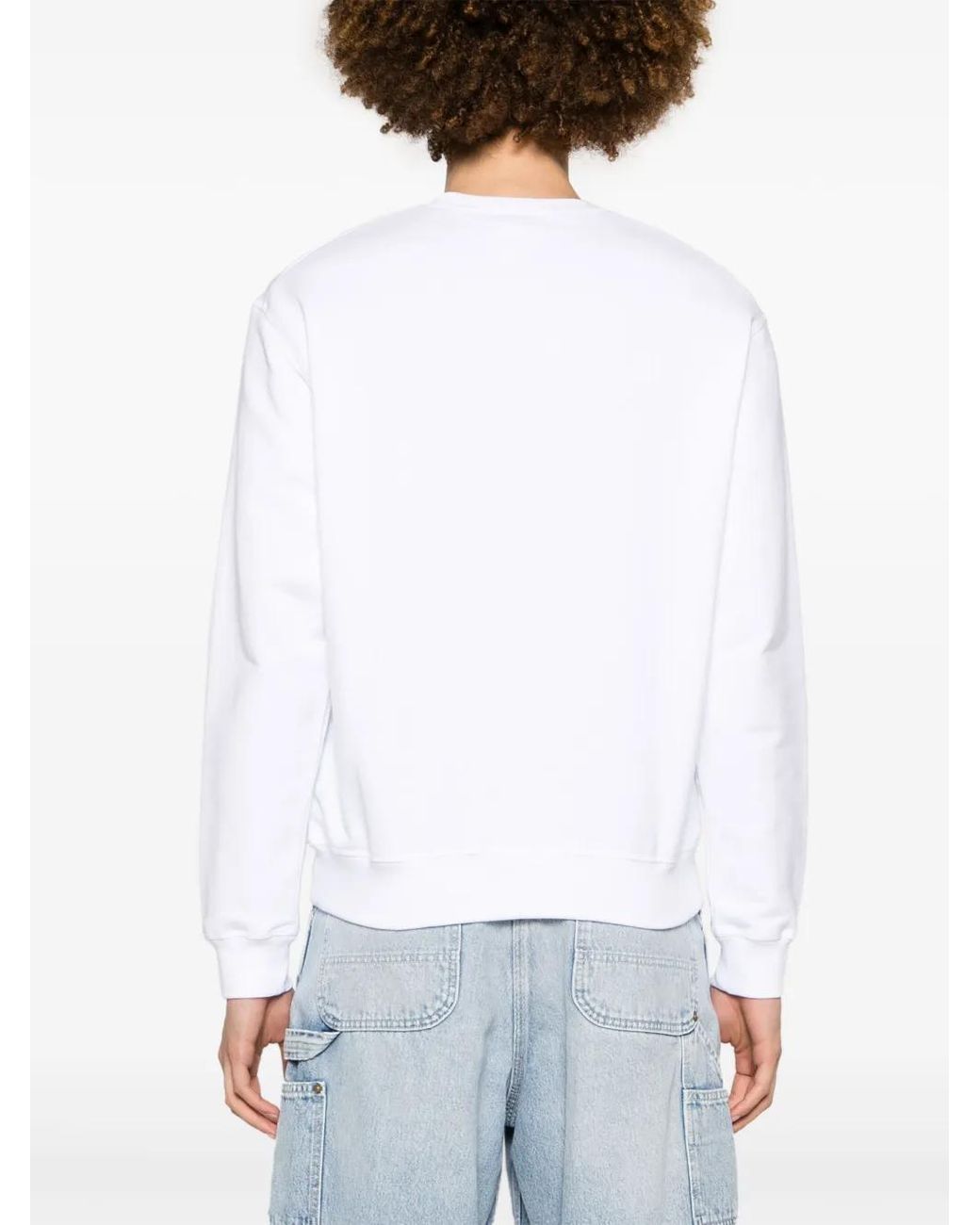 Sweat En Coton À Patch Logo DSquared² pour homme en coloris White