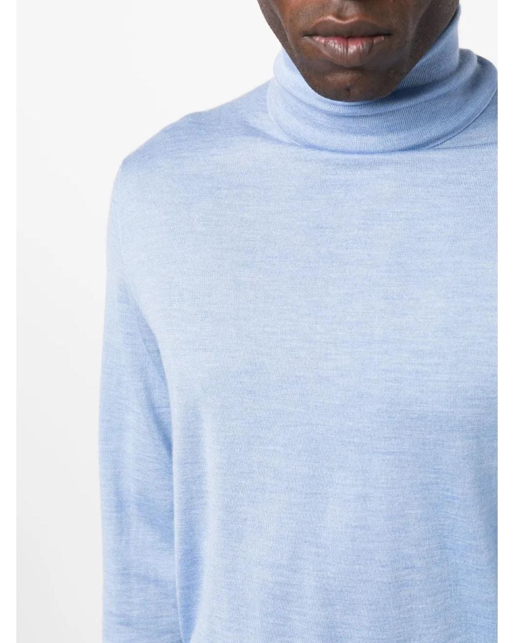 Dolce & Gabbana Blue Roll-neck Jumper for men