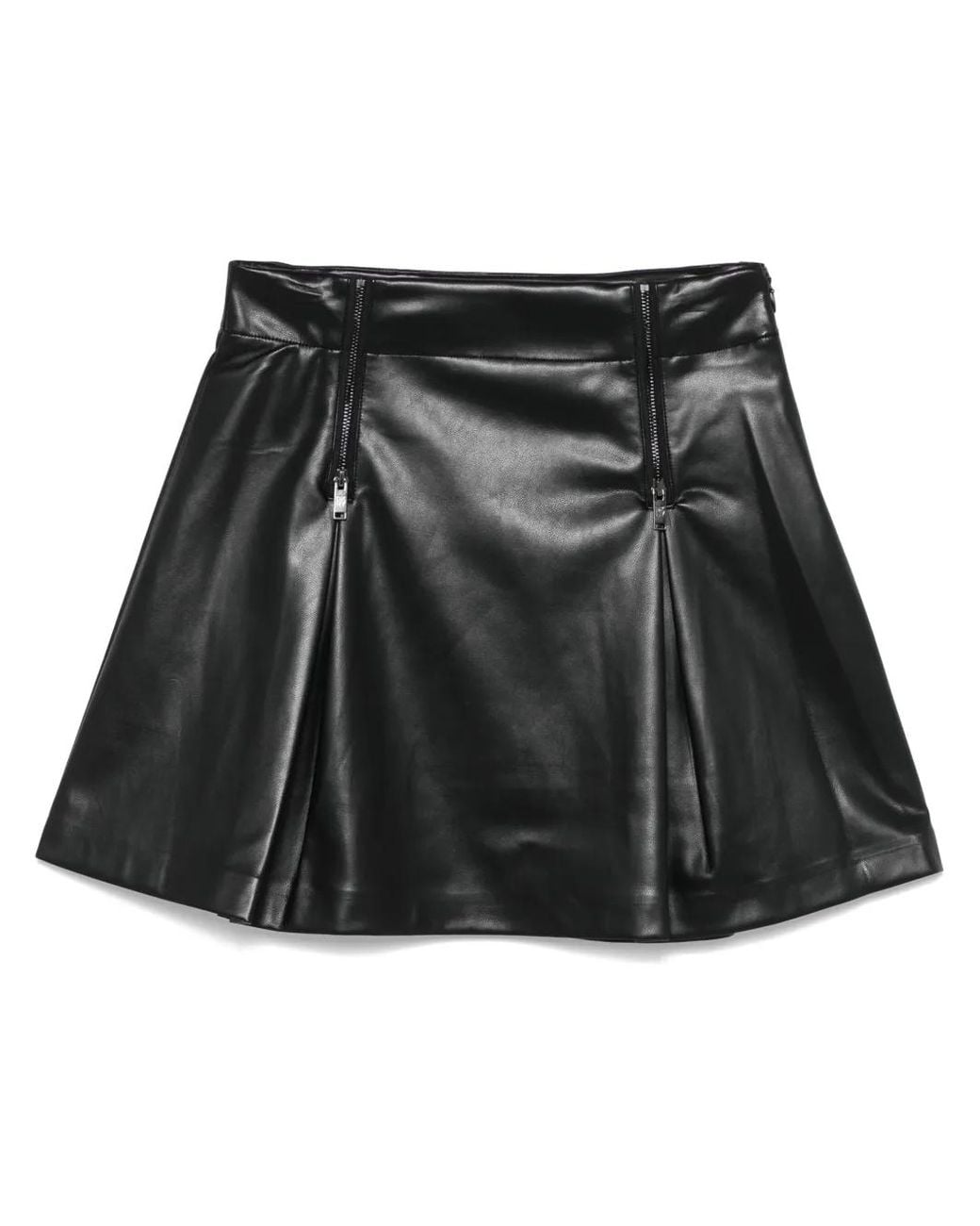 DKNY Black Pleated Mini Skirt