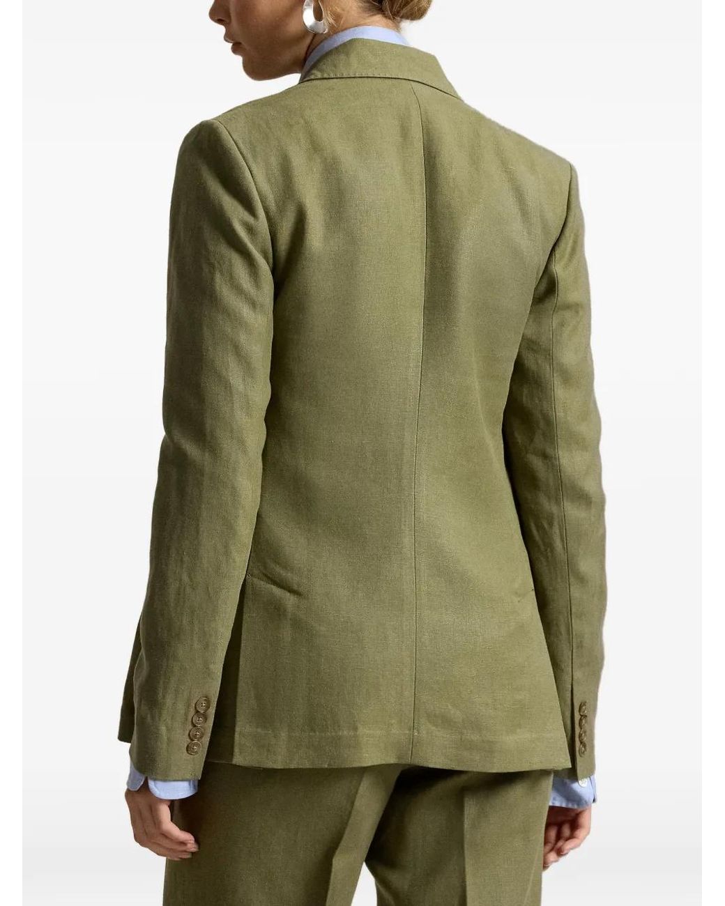Polo Ralph Lauren Green Blazer Calvin À Boutonnière Croisée