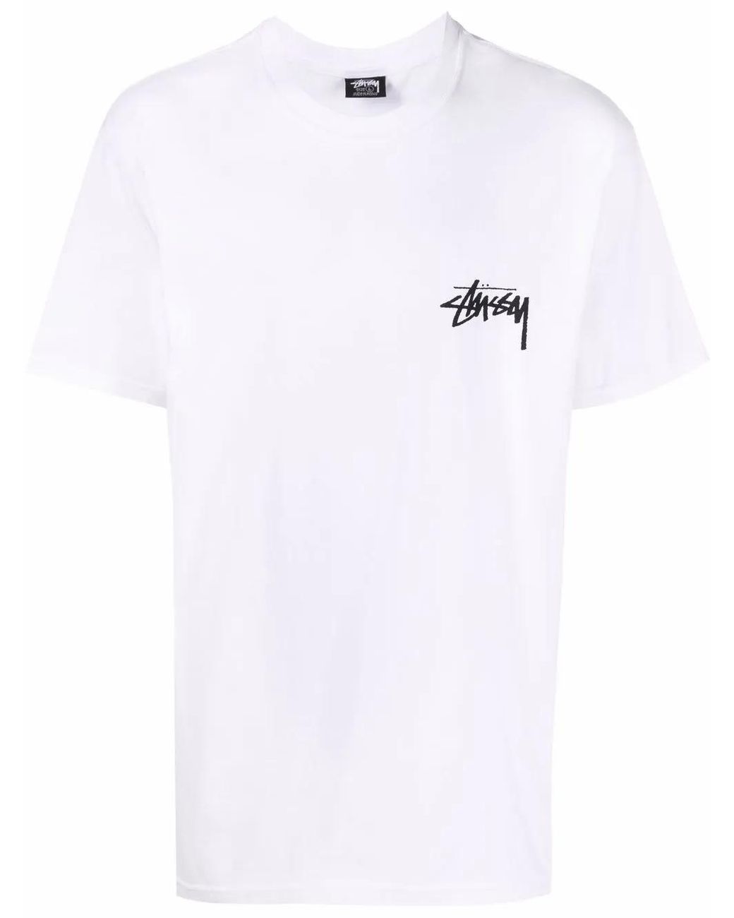 Stussy White Dice Logo-Print T-Shirt for men