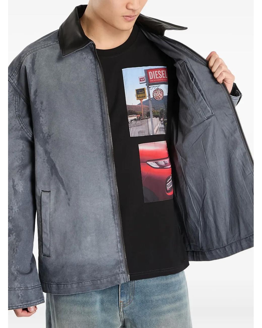 DIESEL Gray J-Livery Jacket for men
