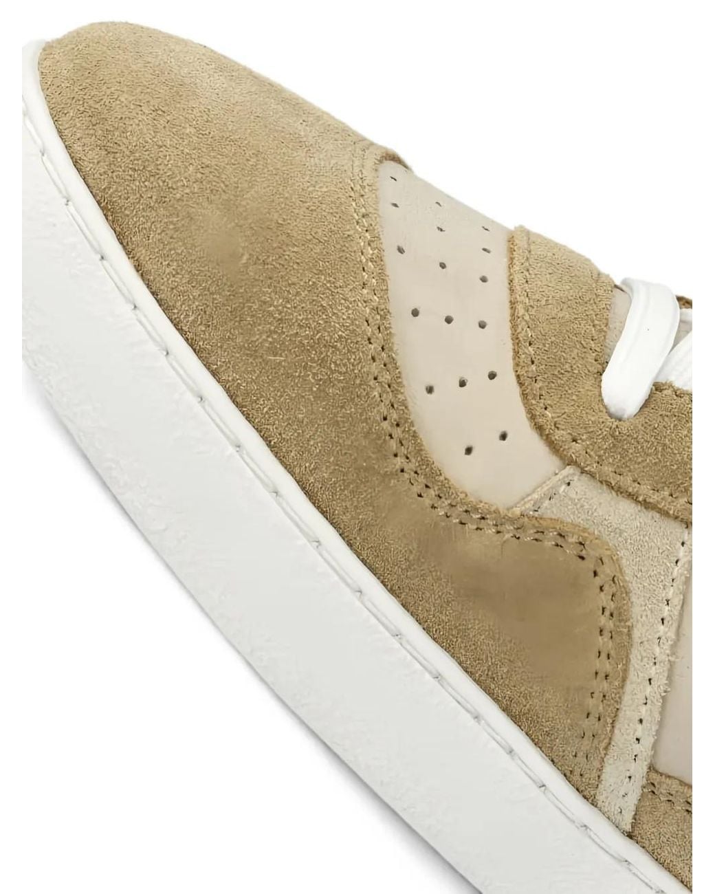 Groundies Natural Nova Perforated Panelled Sneakers