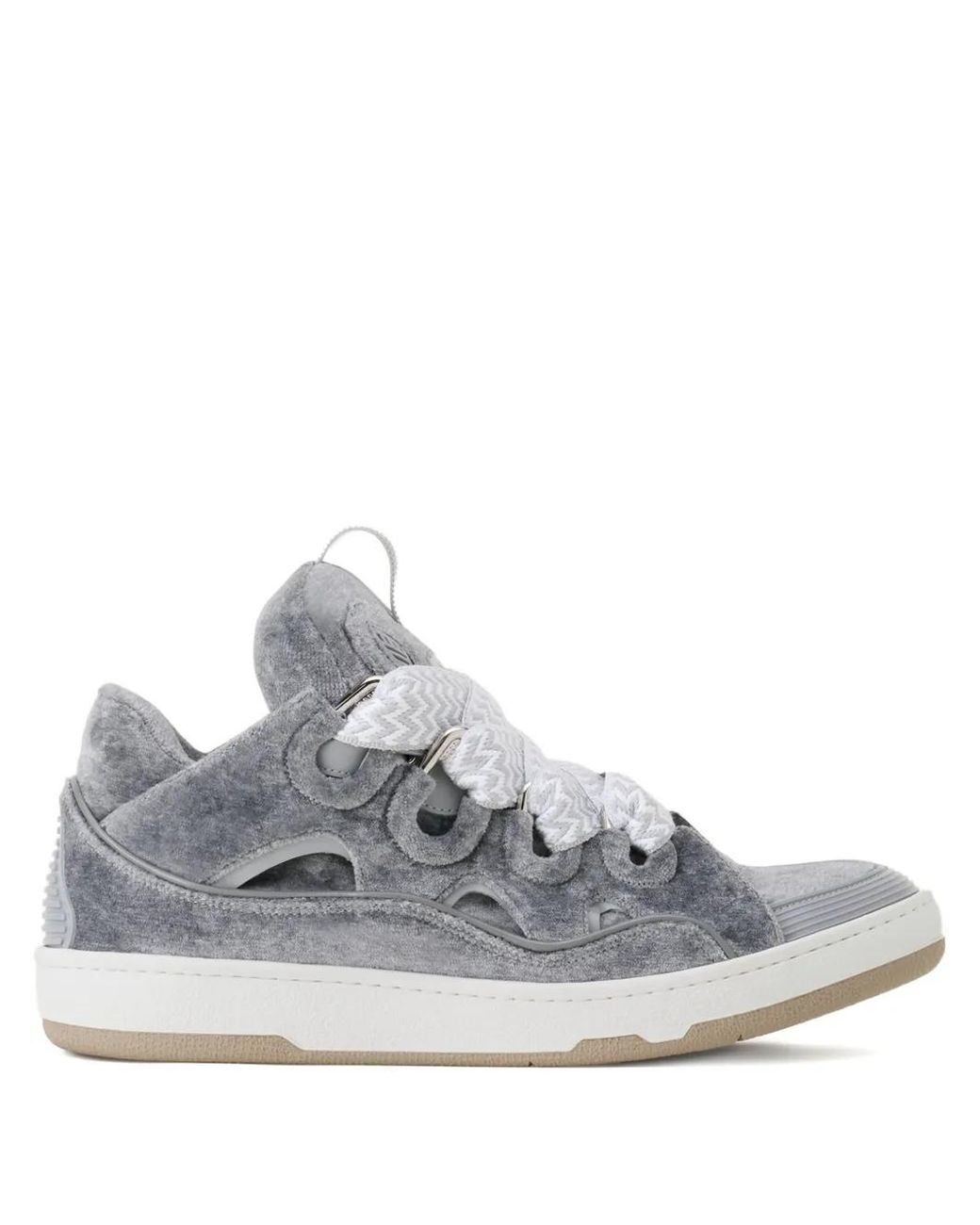 Baskets Curb À Lacets À Chevrons Lanvin en coloris Gray